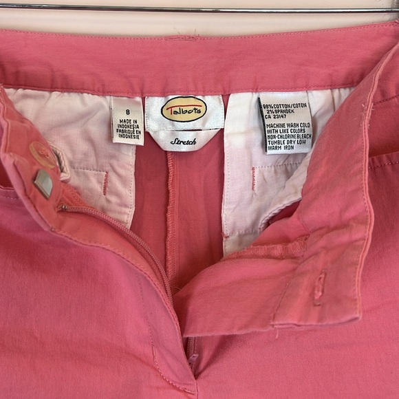 Talbots salmon cotton capris size 8 - Picture 4 of 7